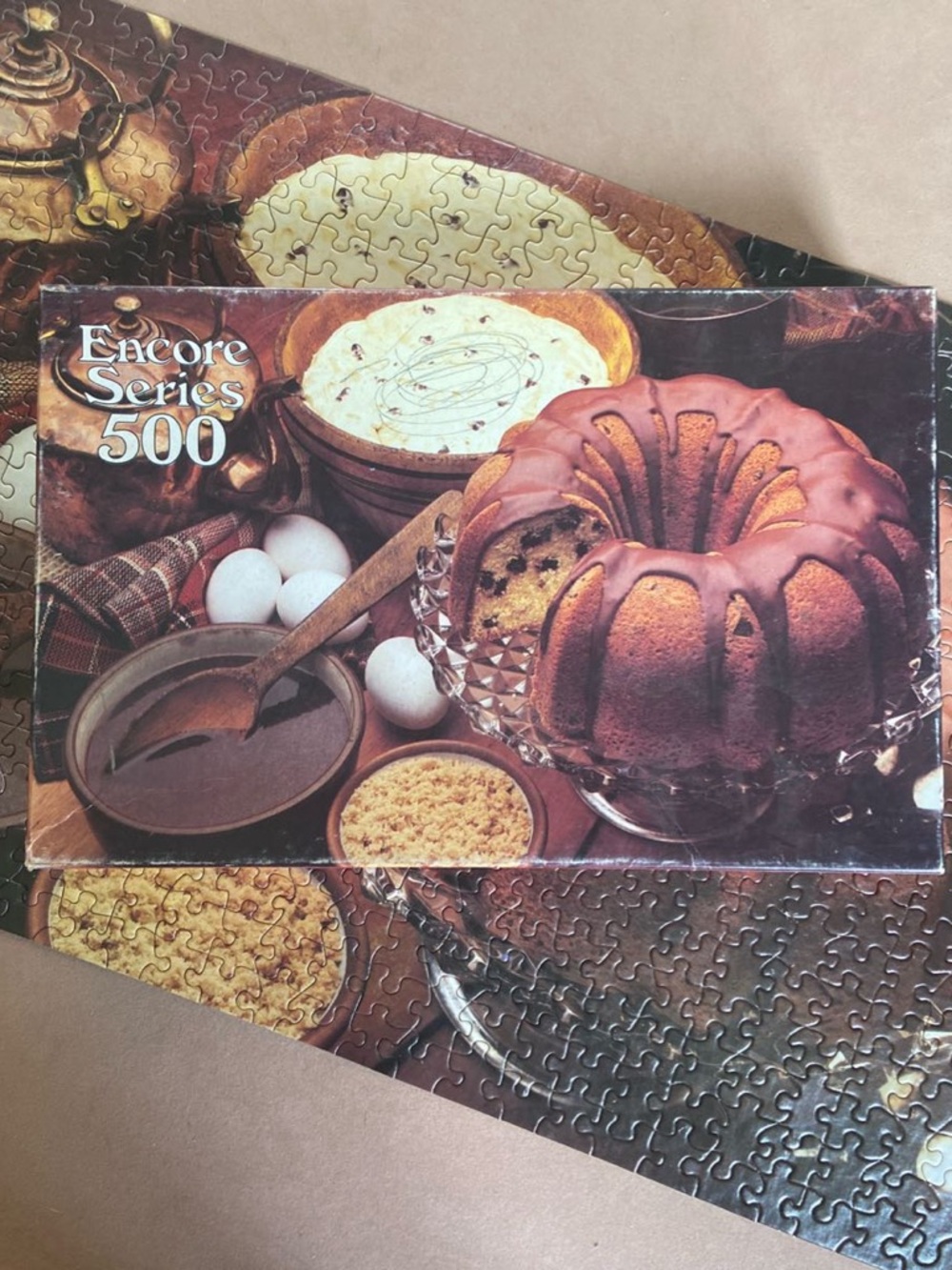 Vintage 500-Piece Chocolate Chip Cake Puzzle by Warren Paper Products